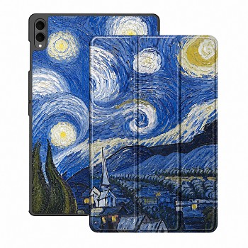 Pouzdro Techsuit FoldPro pro Samsung Galaxy Tab S11 Ultra / Tab S12 Ultra s motivem hvězdné noci
