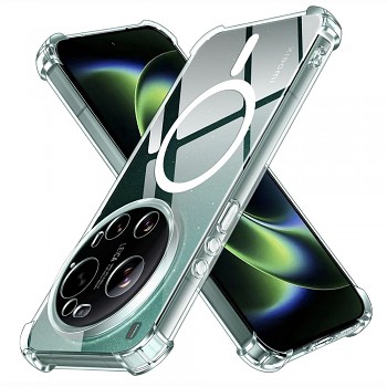 Kryt Techsuit Shockproof Clear Silicone MagSafe pro Xiaomi 17 Ultra průhledný