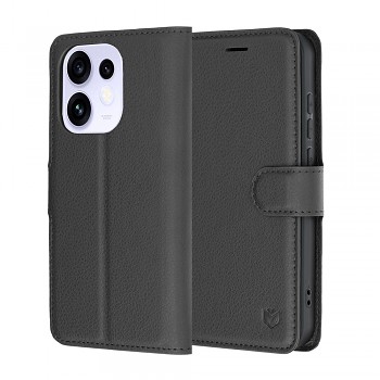 Pouzdro Techsuit Leather Folio pro OPPO Reno16 černé
