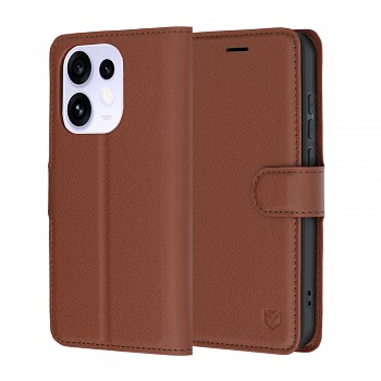 Pouzdro Techsuit Leather Folio pro OPPO Reno16 hnědé