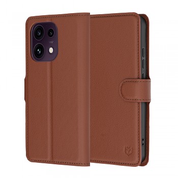 Pouzdro Techsuit Leather Folio pro OPPO Reno16 F a Reno16 FS hnědé