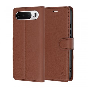 Pouzdro Techsuit Leather Folio pro Realme 16 5G hnědé