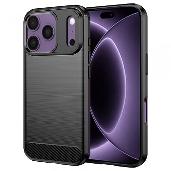 Kryt Techsuit Carbon Silicone pro iPhone 18 Pro / iPhone 17 Pro černý