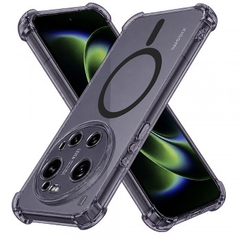 Kryt Techsuit Shockproof Clear Silicone MagSafe pro Xiaomi 17 Ultra kouřově černý