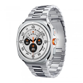 Řemínek Spigen Modern Fit 316L pro Samsung Galaxy Watch Ultra 47 mm a Watch Ultra 2 stříbrný