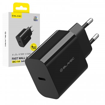 Adaptér Blavec BC-14 GaN4 USB-C PD QC 30W 3A černý
