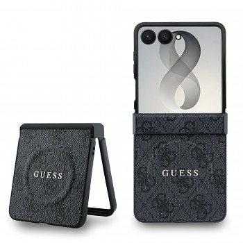 Kryt Guess PU Leather 4G Magnetic pro Samsung Galaxy Z Flip 8 černý