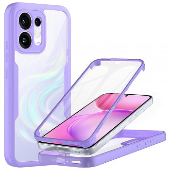 Techsuit kryt ColorVerse 360 Series s ochranou displeje pro Oppo Reno16 / Reno16 Pro, fialový