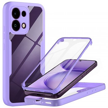 Techsuit kryt ColorVerse 360 Series s ochranou displeje pro Oppo Reno16 F / Reno16 FS, fialový