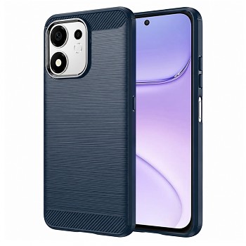 Techsuit silikonový kryt s karbonovým vzorem pro Honor 600 Smart, modrý