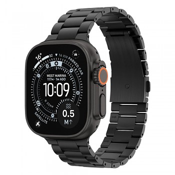 Spigen řemínek Modern Fit pro Apple Watch 4 / 5 / 6 / 7 / 8 / 9 / 10 / SE / SE 2 / Ultra / Ultra 2 / Ultra 3 (42 / 44 / 45 / 46 / 49 mm), titanově černý