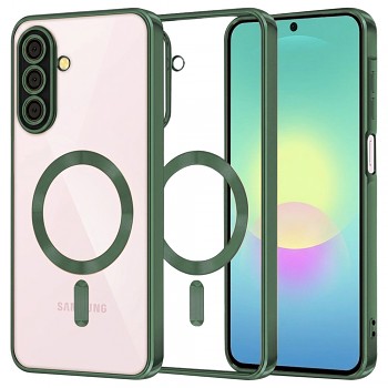 Techsuit kryt Luxury Crystal MagSafe pro Samsung Galaxy A27 5G, tmavě zelený