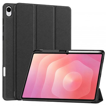 Techsuit pouzdro Flex Trifold s držákem na stylus pro Samsung Galaxy Tab S12 Plus, černé