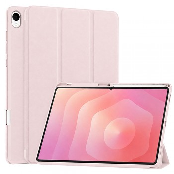 Techsuit pouzdro Flex Trifold s držákem na stylus pro Samsung Galaxy Tab S12 Plus, růžové