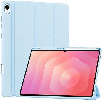 Techsuit pouzdro Flex Trifold s držákem na stylus pro Samsung Galaxy Tab S12 Plus, nebesky modré