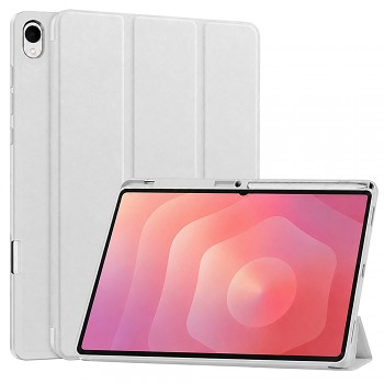 Techsuit pouzdro Flex Trifold s držákem na stylus pro Samsung Galaxy Tab S12 Plus, šedé