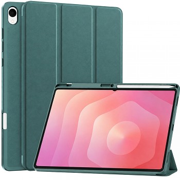 Techsuit pouzdro Flex Trifold s držákem na stylus pro Samsung Galaxy Tab S12 Plus, zelené