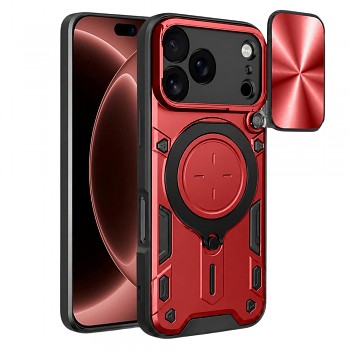 Techsuit kryt CamGuard Pro pro iPhone 18 Pro Max / iPhone 17 Pro Max, červený