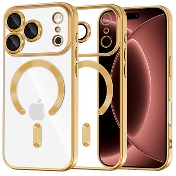 Techsuit kryt Luxury Crystal MagSafe pro iPhone 18 Pro Max / iPhone 17 Pro Max, zlatý