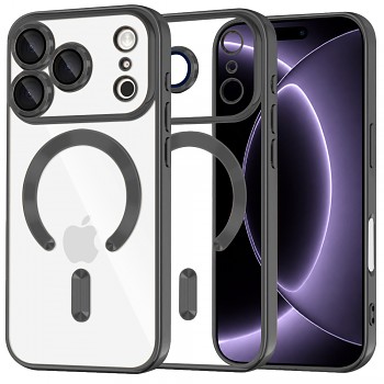 Techsuit kryt Luxury Crystal MagSafe pro iPhone 18 Pro / iPhone 17 Pro, černý