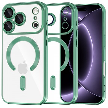 Techsuit kryt Luxury Crystal MagSafe pro iPhone 18 Pro / iPhone 17 Pro, světle zelený