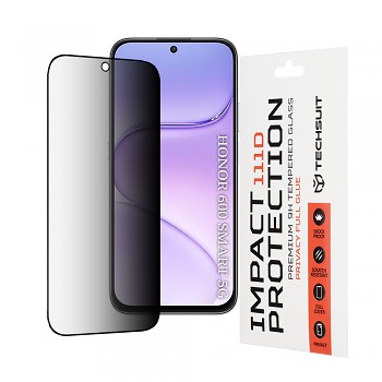 Techsuit ochranné sklo 111D Full Glue s privátním filtrem pro Honor 600 Smart, černé