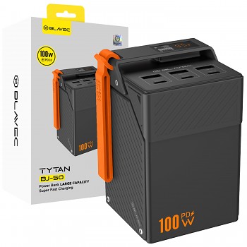 Blavec Power Bank 50000mAh BJ-50 Tytan 100W - 3x Type-C + 3x USB-A (PBBJ50C) black