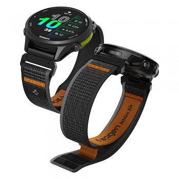 Spigen řemínek Athlex Air QuickFit 22 mm pro Garmin Fenix 5 / 5 Plus 6 / 6 Pro / 7 / Forerunner 935 / 945 / 970 / Approach S60, černo-oranžový