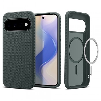 Spigen kryt Liquid Air MagSafe pro Google Pixel 11, tmavě zelený