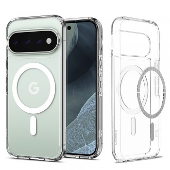 Spigen kryt Ultra Hybrid MagSafe pro Google Pixel 11 Pro, transparentní s bílými prvky