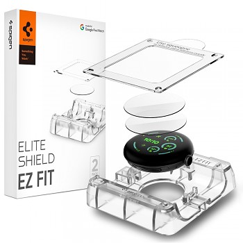 Spigen ochranné fólie Elite Shield EZ Fit (2 ks) pro Google Pixel Watch 5 / Watch 4 / Watch 3 45 mm, transparentní