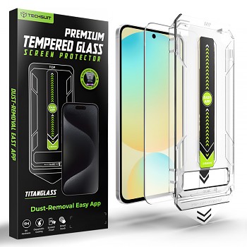 Techsuit ochranné sklo TitanGlass CrystalHD kompatibilní s odemykáním otiskem prstu pro Samsung Galaxy S24 FE / A56 5G, transparentní
