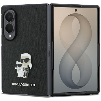 Karl Lagerfeld kryt Saffiano Karl&Choupette Metal Pin pro Samsung Galaxy Z Fold8, černý