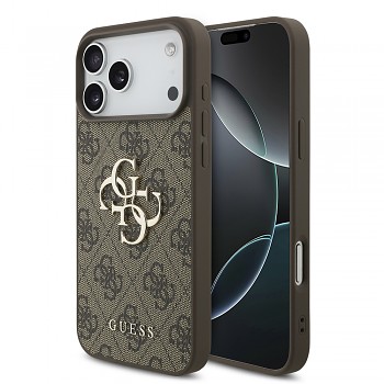 Guess pevný kryt 4G Big Logo pro iPhone 18 Pro Max, hnědý