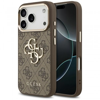 Guess pevný kryt 4G Big Classic Logo pro iPhone 18 Pro Max, hnědý
