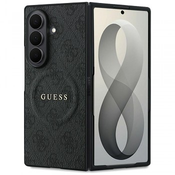 Guess kožený kryt 4G Leather Classic MagSafe pro Samsung Galaxy Z Fold8 Ultra, černý