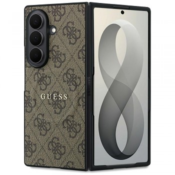 Guess kožený kryt 4G Leather Classic MagSafe pro Samsung Galaxy Z Fold8 Ultra, hnědý