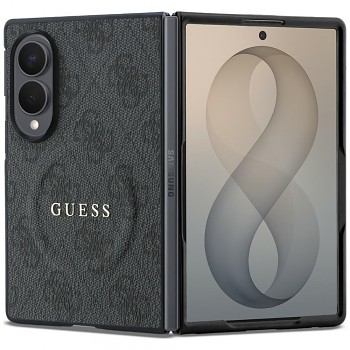 Guess kožený kryt 4G Leather Classic MagSafe pro Samsung Galaxy Z Fold8, černý