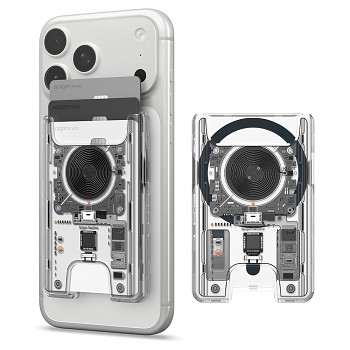 Spigen magnetická peněženka MagSafe Ultra Hybrid na 3 karty, motiv Zero One