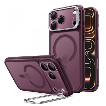 ESR kryt Classic Hybrid HaloLock se stojánkem pro iPhone 18 Pro Max / iPhone 17 Pro Max, matně tmavě vínový