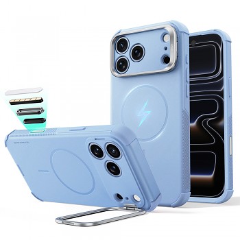 ESR kryt Cyber Armor se stojánkem pro iPhone 18 Pro / iPhone 17 Pro, světle modrý