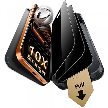 ESR ochranné tvrzené sklo Armorite Pro UltraFit s privátním filtrem (3 ks) pro iPhone 18 Pro, černé