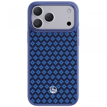 Benks kryt Magnetic Armor Pro Armor Grid Kevlar s kovovým rámem pro iPhone 18 Pro Max / 17 Pro Max, modrý
