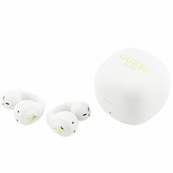 Guess bezdrátová sluchátka Mini Classic s otevřenou konstrukcí Bluetooth TWS a sportovním designem bílá