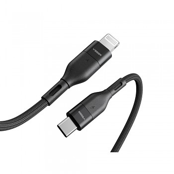 Kabel Typ C na Lightning VEGER PD 3A 27W CL01 1.2 m černý