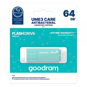 Flash disk GOODRAM UME3 64 GB USB 3.0 (s ochranou Biomaster)