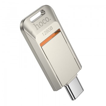Flash disk Hoco UD17 USB 3.0 USB-C 128 GB niklový