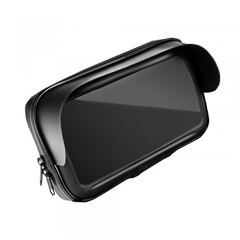 Motorcycle držák waterproof s zip a hood (4.8" - 5.5") černý