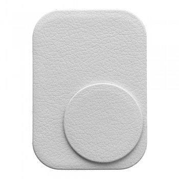 Badge pro magnet držák do auta s leather stříbrný