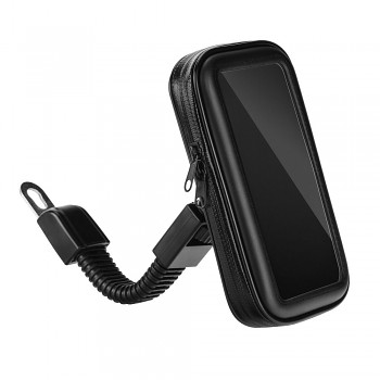 Motorcycle držák pro telefon waterproof s zip (4.8" - 5.5") černý